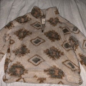Fuzzy Aztec sweater